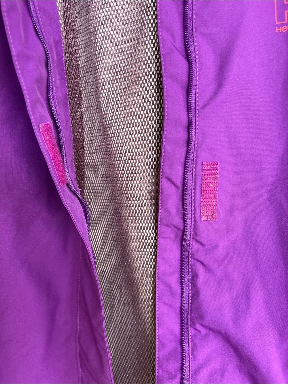Helly Hansen Outdoor Purple Hooded Full Zip Rain Coat Jacket Women’s Size M - Picture 7 of 13